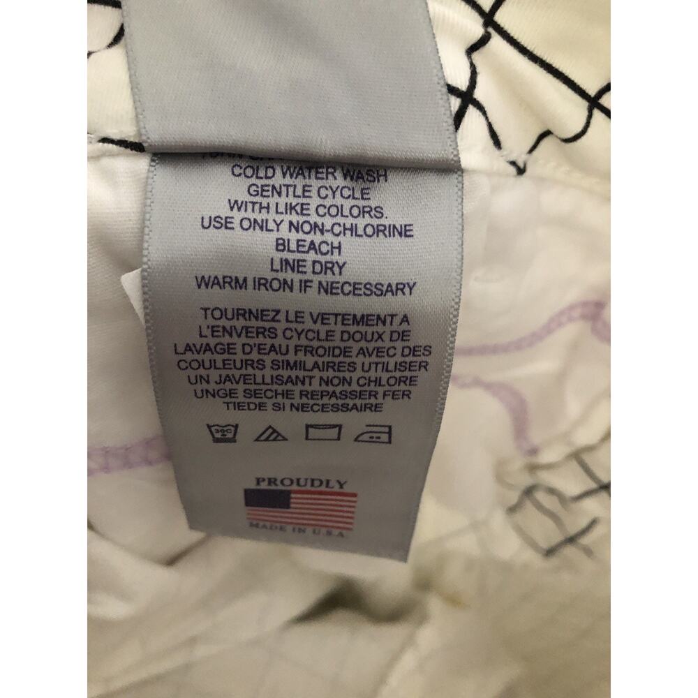 NYDJ Not Your Daughters Windowpane Grid Twill Ankle Pants Black White Size 10 - Picture 10 of 13